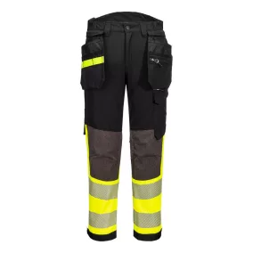 Portwest EV442 EV4 Hi-Vis Stretch Class 1 Holster lengőzsebes nadrág Sárga/Fekete 42