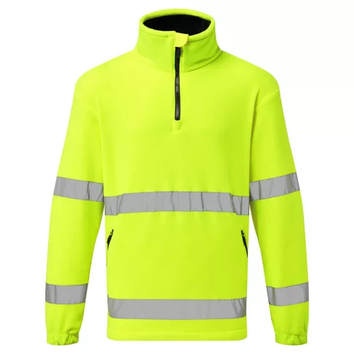 portwest f302 hi-vis 1 2 zip polár m sárga