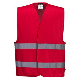 Portwest F474 Jól láthatósági mellény (piros, XXL/3XL) XXL/3XL