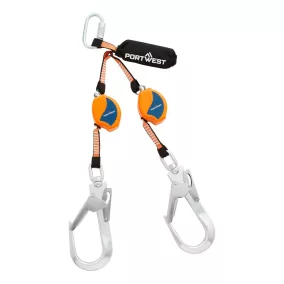 Portwest 2.5m Self Retract Lifeline 140 Fekete/Narancssárga