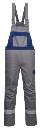 Portwest FR07 Bizflame Ultra kéttónusú kantáros nadrág (szürke/kék, S) S