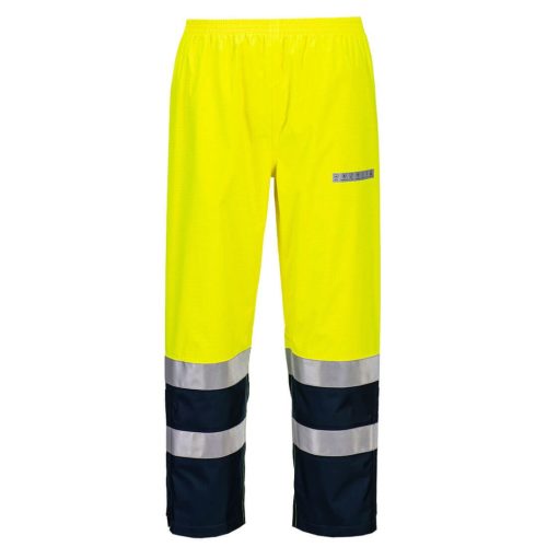 portwest fr410 bizflame rain hi-vis light arc munkásnadrág s sárga navy
