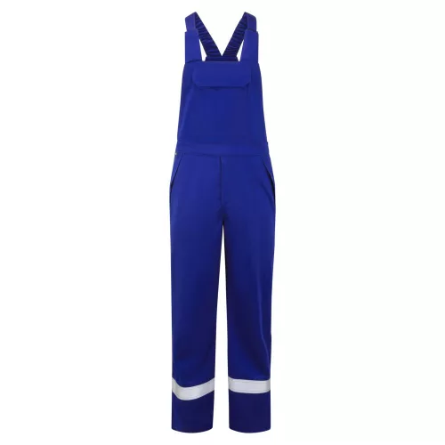 Portwest FR multifunkcionális lángálló és saválló kantáros nadrág M Royal Kék