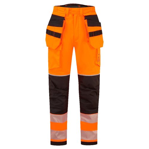 Portwest PW3 FR Modaflame Hi-Vis lengőzsebes téli nadrág S Narancssárga/Fekete