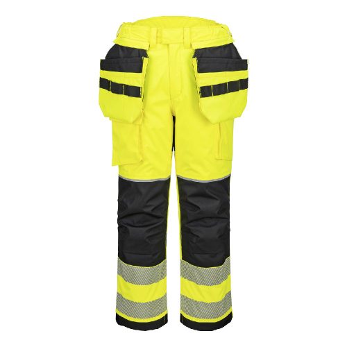 Portwest FR427 PW3 FR Modaflame Hi-Vis lengőzsebes téli nadrág Sárga/Fekete S