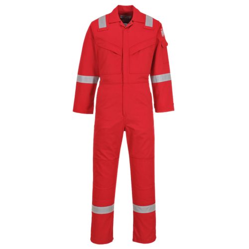 Portwest FR50 Lángálló, antisztatikus overál (piros, 4XL) 4XL