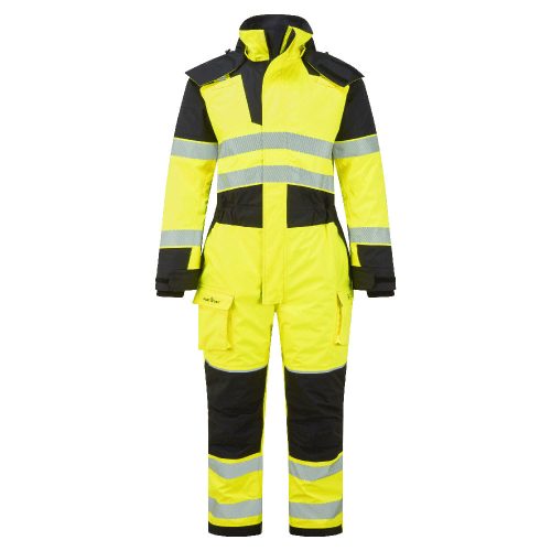 Portwest FR516 PW3 FR Modaflame Hi-Vis téli overál Sárga/Fekete M