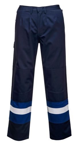 Portwest FR56 Lángálló, antisztatikus kéttónusú derekasnadrág (tengerészkék/royal, XL) XL