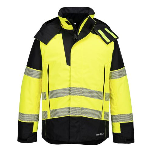 Portwest FR606 PW3 FR Modaflame Hi-Vis téli kabát Sárga/Fekete S