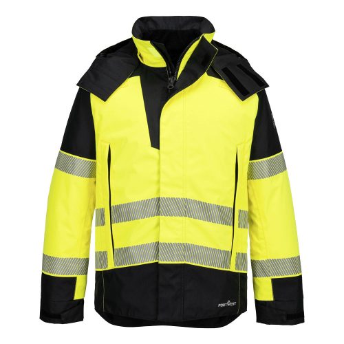 Portwest FR606 PW3 FR Modaflame Hi-Vis téli kabát Sárga/Fekete XL