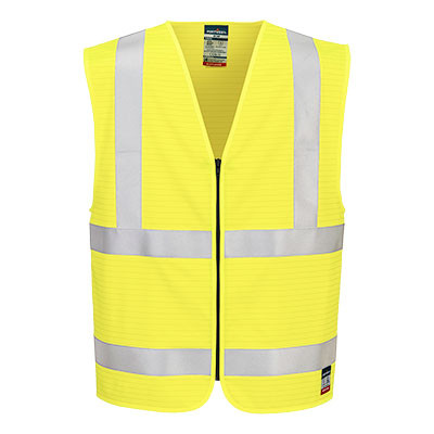 Portwest Bizflame Hi-Vis FR cipzáras jól láthatósági mellény XXL/3XL Sárga