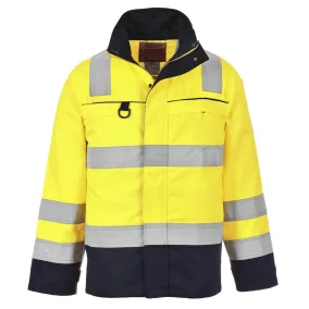 portwest fr61 hi-vis multi-norm kabát 3xl sárga tengerészkék