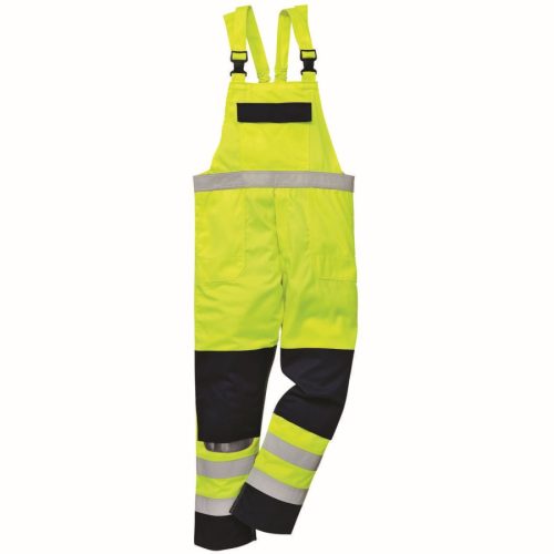 portwest fr63 hi-vis multi-norm melles nadrág s sárga tengerészkék
