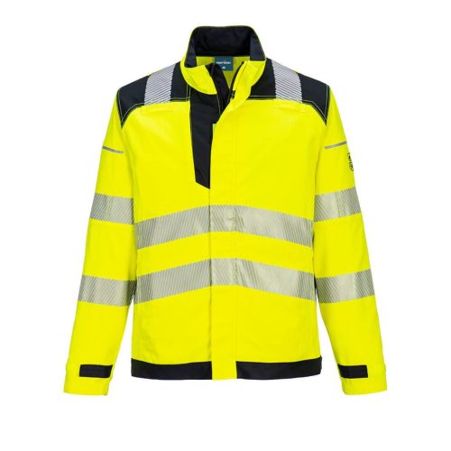 portwest fr714 pw3 fr hi-vis work lángálló kabát s sárga fekete