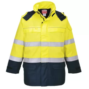 portwest fr79 bizflame multi arc láthatósági kabát xxl sárga tengerészkék