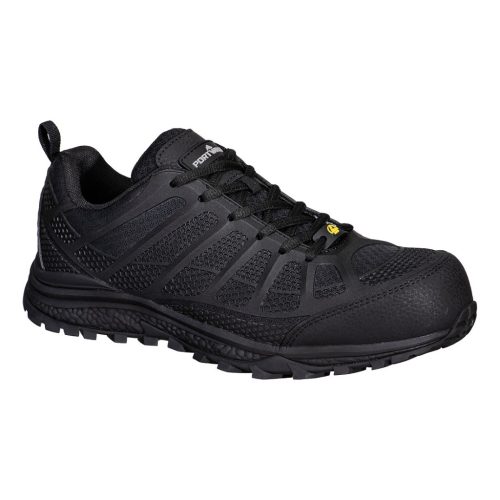 Portwest FT46 Composite Textile Trainer munkavédelmi cipő S1PS ESD SR FO Fekete 37