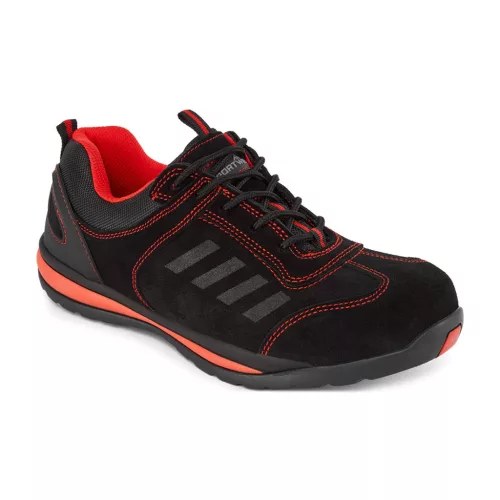 Portwest FW34 Steelite Lusum védőcipő S1P HRO (fekete/piros, 48) 48