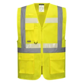 portwest g456 glowtex vezetői mellény ezee zippzárral s sárga