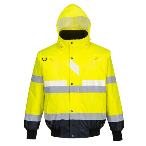 portwest g465 glowtex 3 az 1-ben kabát m sárga tengerészkék