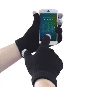Portwest GL16 Touchscreen kötött kesztyű (fekete, S/M) S/M