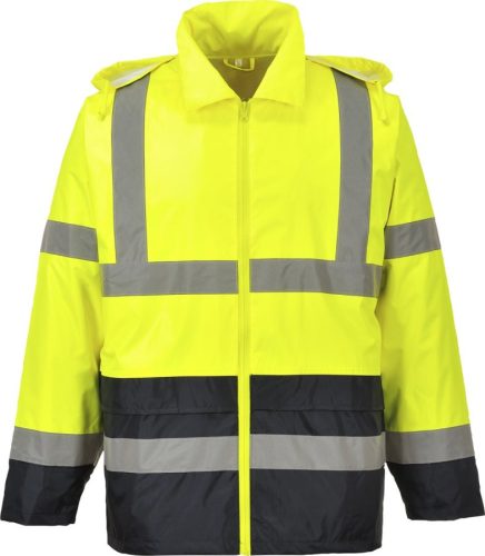 portwest h443 hi-vis klasszikus kontrasztos esődzseki s sárga tengerészkék