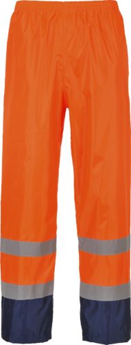portwest h444 hi-vis klasszikus kontrasztos esőnadrág s narancs tengerészkék
