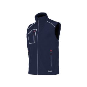 Issaline ISSALINE Snappy softshell mellény XXL kék/fekete