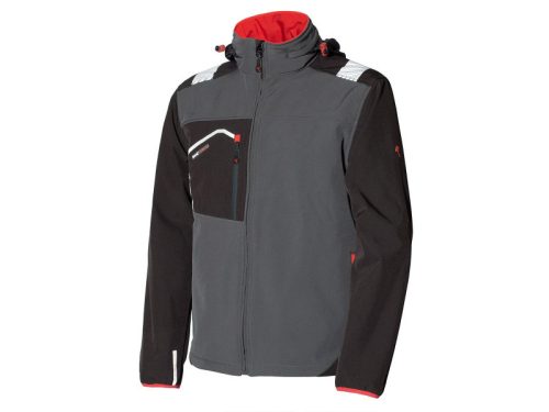 ISSALINE ISSALINE Posh softshell lélegző kabát vízálló cipzárral L Antracit/Fekete