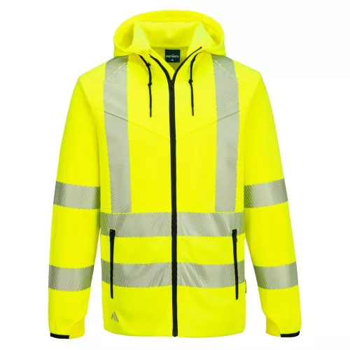 KX303 KX3 Sport Hi-Vis cipzáras kapucnis pulóver HV Sárga S