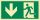 AFV MET001002 Menekülési út le (bal, iso) Utánvilágító PVC 300 x 150 mm