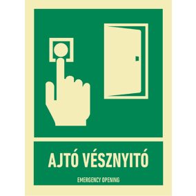 AFV MET057001 Ajtó vésznyitó Utánvilágító öntapadó 150 x 200 mm