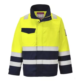 Portwest MV25 Hi-Vis Modaflame munkakabát (sárga/kék, 3XL) 3XL