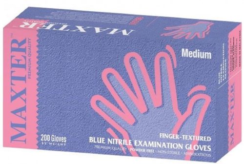 MAXTER Nitril kék púdermentes vizsgálókesztyű