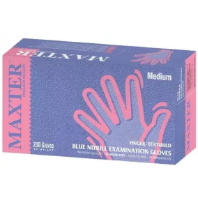 MAXTER MX9889 MAXTER Nitril kék púdermentes vizsgálókesztyű (200db/doboz!) (kék, XL) XL