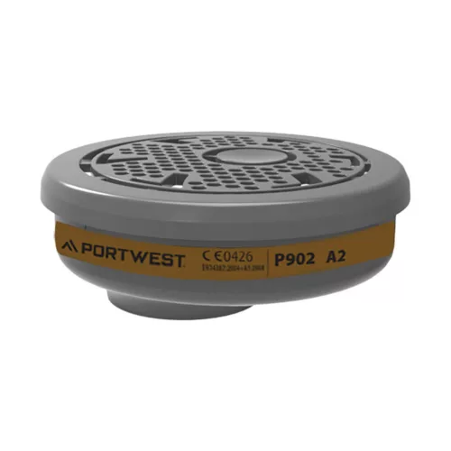 Portwest P902 A2 Gáz szűrő - bajonett csatlakozás Fekete
