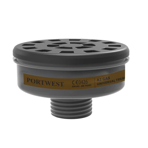 Portwest P906 A2 gáz szűrő - univerzális csatlakozás Fekete