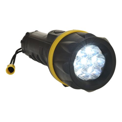 portwest pa60 7 led gumi zseblámpa sárga fekete