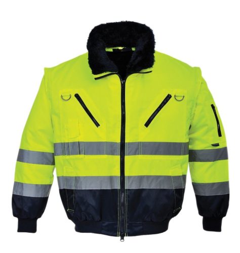 Portwest PJ50 Jólláthatósági Pilóta Dzseki (sárga/tengerészkék, S) S