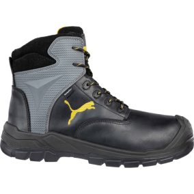 PUMA PUM-630870 Puma Borneo MT Mid S3 WR M AN CI HI HRO SRC munkavédelmi bakancs (fekete, 42) 42