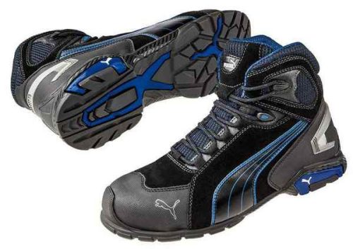 A Puma Rio Black Mid SRC-s munkavédelmi bakancs vízálló, velúrbőrből készült, továbbá alumínium orrmerevítővel is ellátott, így a munkavégzés során teljeskörű védelmet nyújt. Breathactive bélésének és