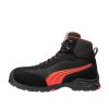PUMA PUM-632260 Puma Madrid S1PL FO SR munkavédelmi bakancs (fekete/piros, 39) 39