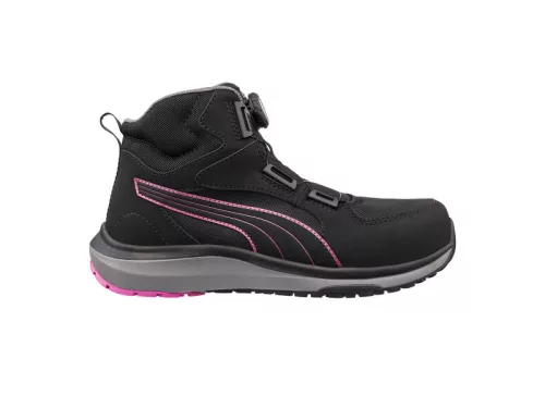 PUM-632950 Puma Aspire Pink Disc Mid S3S ESD HRO SR női munkavédelmi bakancs Fekete 35