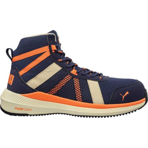 PUMA PUM-635040 Puma Rival Blue/Orange S1PS ESD FO HRO SR munkavédelmi bakancs (kék/narancs, 48) 48