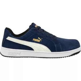 PUMA PUM-640020 Puma Iconic Suede Low S1PL ESD FO HRO SR munkavédelmi cipő (tengerészkék, 47) 47