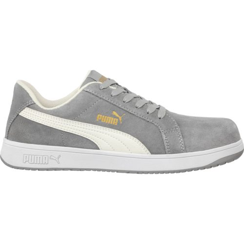 PUMA PUM-640030 Puma Iconic Suede Low S1PL ESD FO HRO SR munkavédelmi cipő (szürke, 36) 36