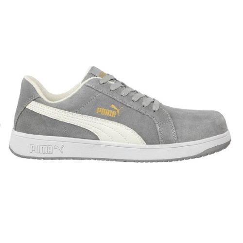 PUMA PUM-640030 Puma Iconic Suede Low S1PL ESD FO HRO SR munkavédelmi cipő (szürke, 47) 47