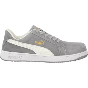 PUMA PUM-640030 Puma Iconic Suede Low S1PL ESD FO HRO SR munkavédelmi cipő (szürke, 48) 48
