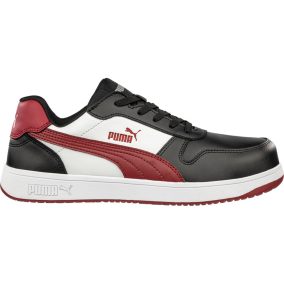 PUMA PUM-640200 Puma Frontcourt Low S3L ESD FO HRO SR munkavédelmi cipő (fekete/fehér, 46) 46