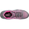 Az s1p biztonsági besorolással rendelkező, hölgyek számára tervezett Puma Celerity Knit Pink munkavédelmi cipő beépített acél orrmerevítője megvédi a lábat a mechanikai sérülésektől.