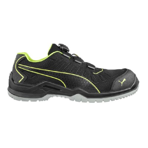 PUMA PUM-644211 Puma Fuse TC Disc Low S1P ESD SRC munkavédelmi cipő (fekete/zöld, 43) 43
